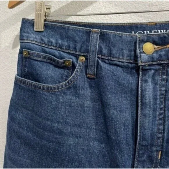 J.Crew High Rise Contemporary Wide Leg Stretch Mod Dark Jean Trouser - Picture 3 of 8